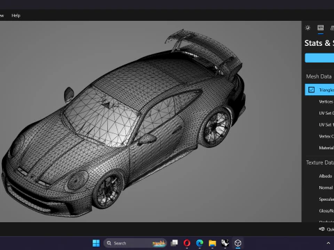 Porsche 911 GT3 992 2023 3D Model