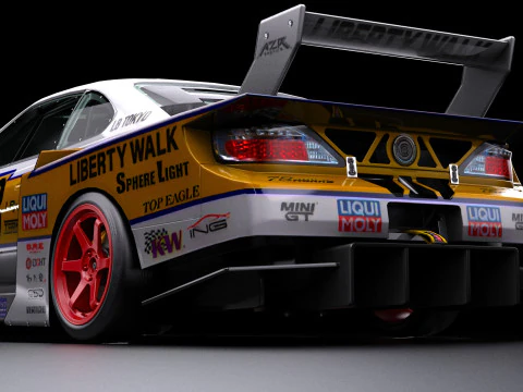 Liberty Walk Super Silhouette Nissan Silvia S15 3D Model