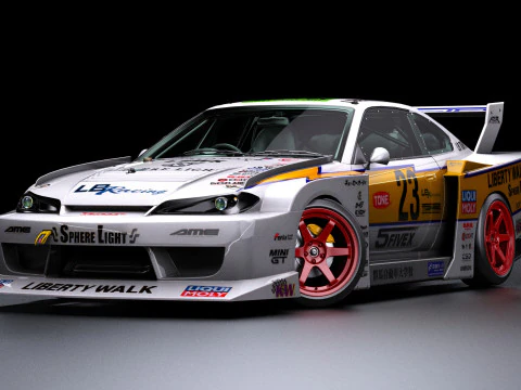 Liberty Walk Super Silhouette Nissan Silvia S15 3D Model