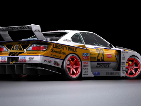 Liberty Walk Super Silhouette Nissan Silvia S15 3D Model