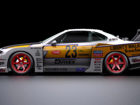 Liberty Walk Super Silhouette Nissan Silvia S15 3D Model