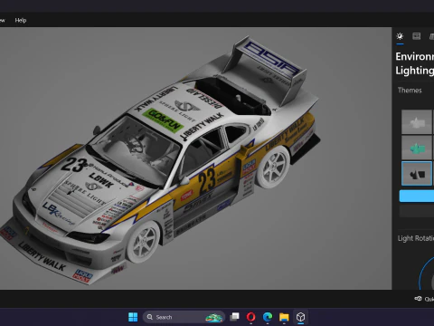 Liberty Walk Super Silhouette Nissan Silvia S15 3D Model