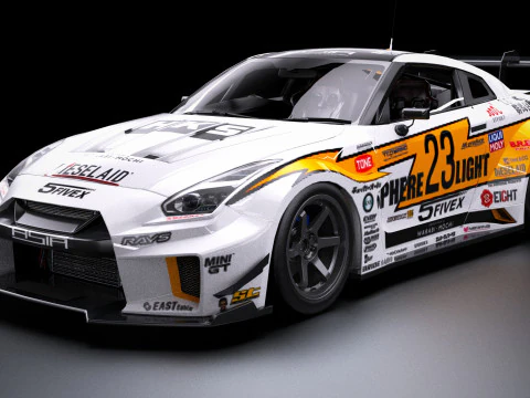 Liberty Walk Super Silhouette Nissan R35 GTR Modèle 3D