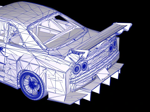 Liberty Walk Super Silhouette Nissan R34 Skyline 3D Model
