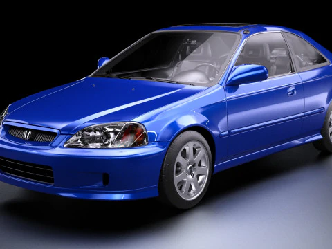 Honda Civic Si 1999 3D Model