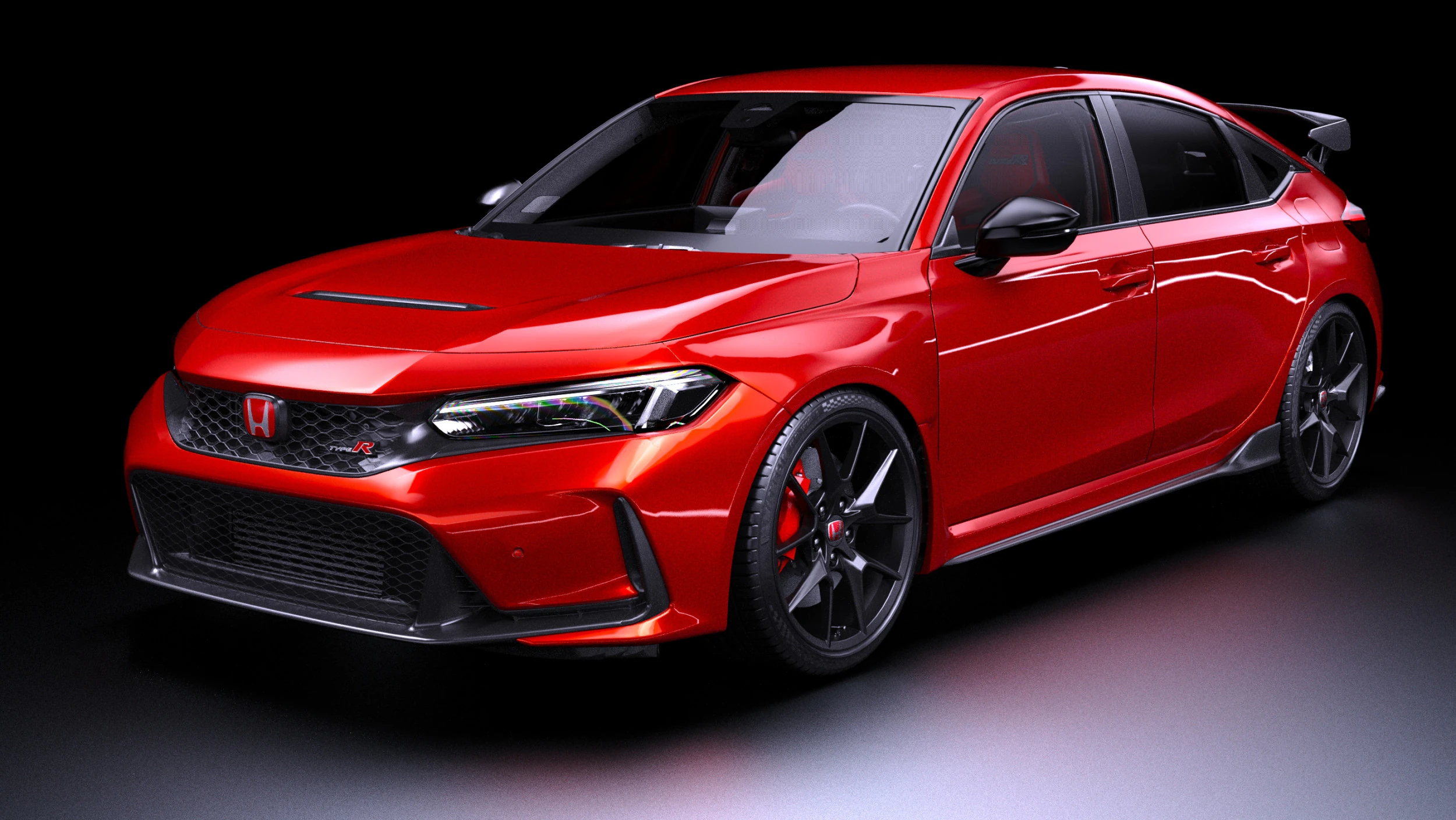 Honda Civic Type R FL5 2023 3D Model .c4d .max .obj .3ds .fbx .stl .blend 