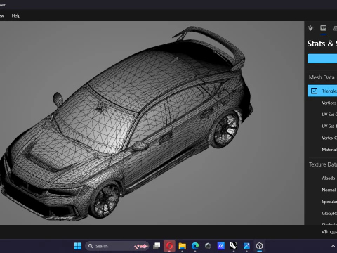 Honda Civic Type R FL5 2023 3D Model