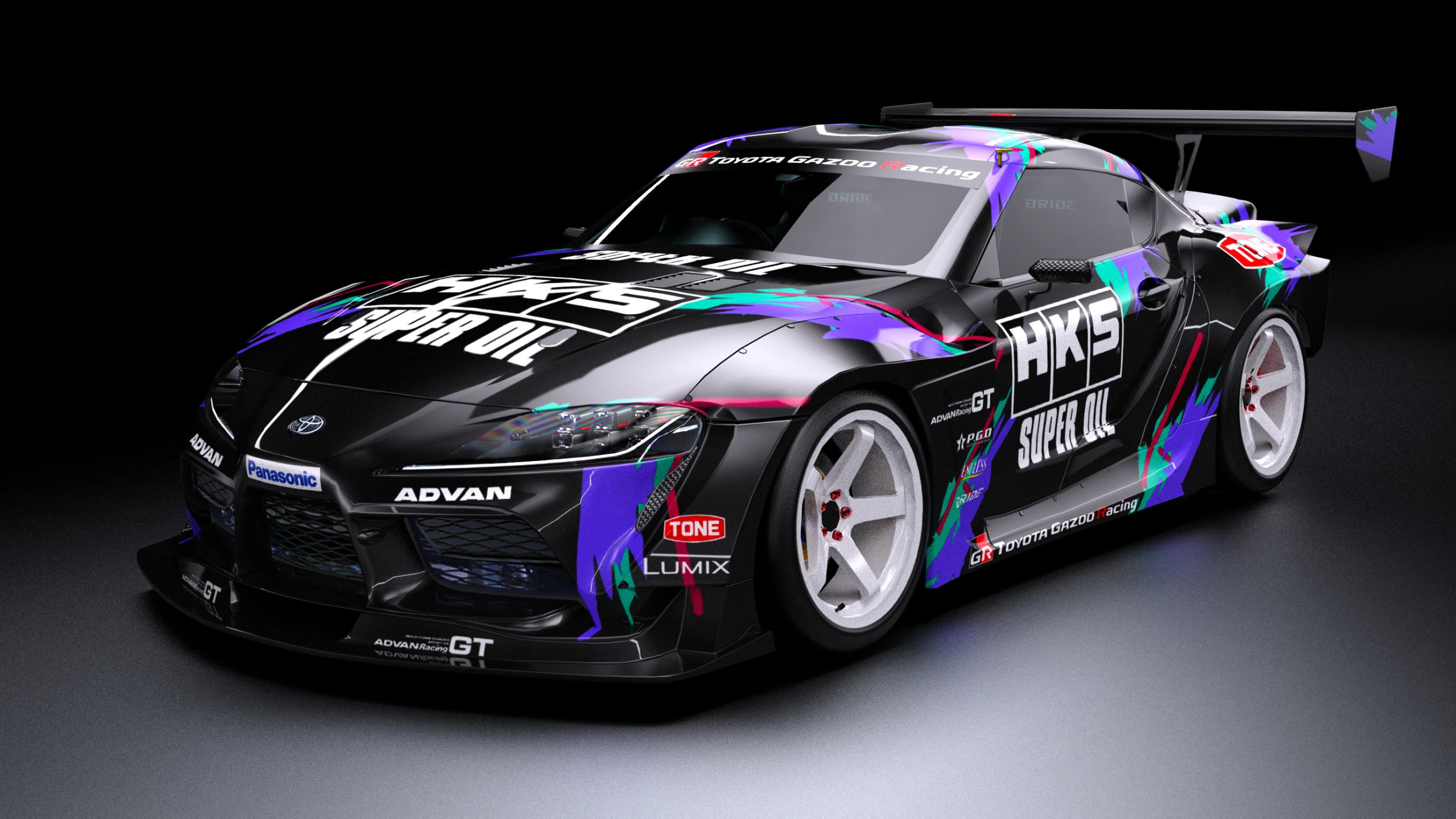 HKS トヨタ GR スープラ ドリフト 3Dモデル .c4d .max .obj .3ds .fbx .stl .blend 