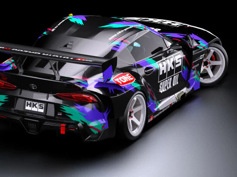 HKS トヨタ GR スープラ ドリフト 3Dモデル