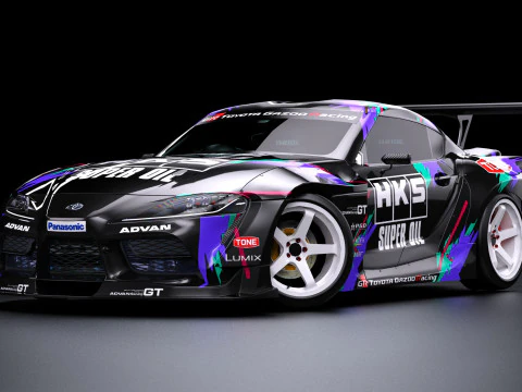 HKS トヨタ GR スープラ ドリフト 3Dモデル