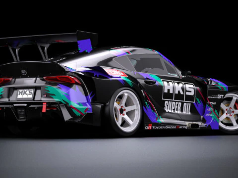 HKS トヨタ GR スープラ ドリフト 3Dモデル
