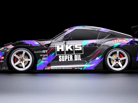 HKS トヨタ GR スープラ ドリフト 3Dモデル