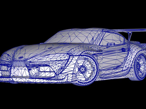 HKS トヨタ GR スープラ ドリフト 3Dモデル