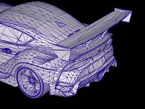 HKS トヨタ GR スープラ ドリフト 3Dモデル