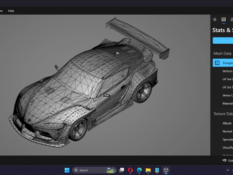 HKS トヨタ GR スープラ ドリフト 3Dモデル