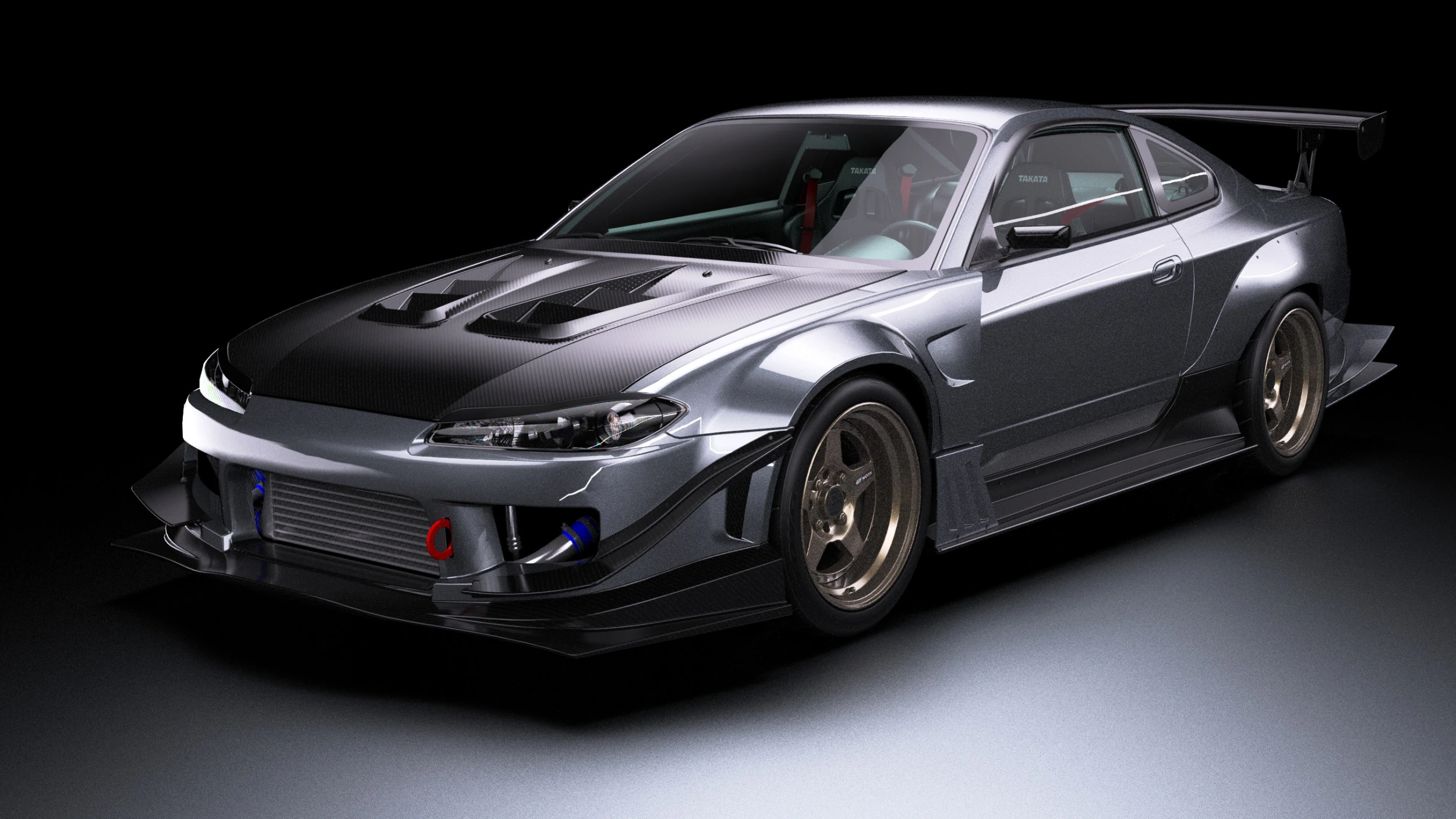 Garage Mak Nissan Silvia S15 3D Model .c4d .max .obj .3ds .fbx .stl .blend 