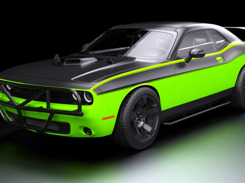 Wściekły 7 Dodge Challenger SRT Model 3D