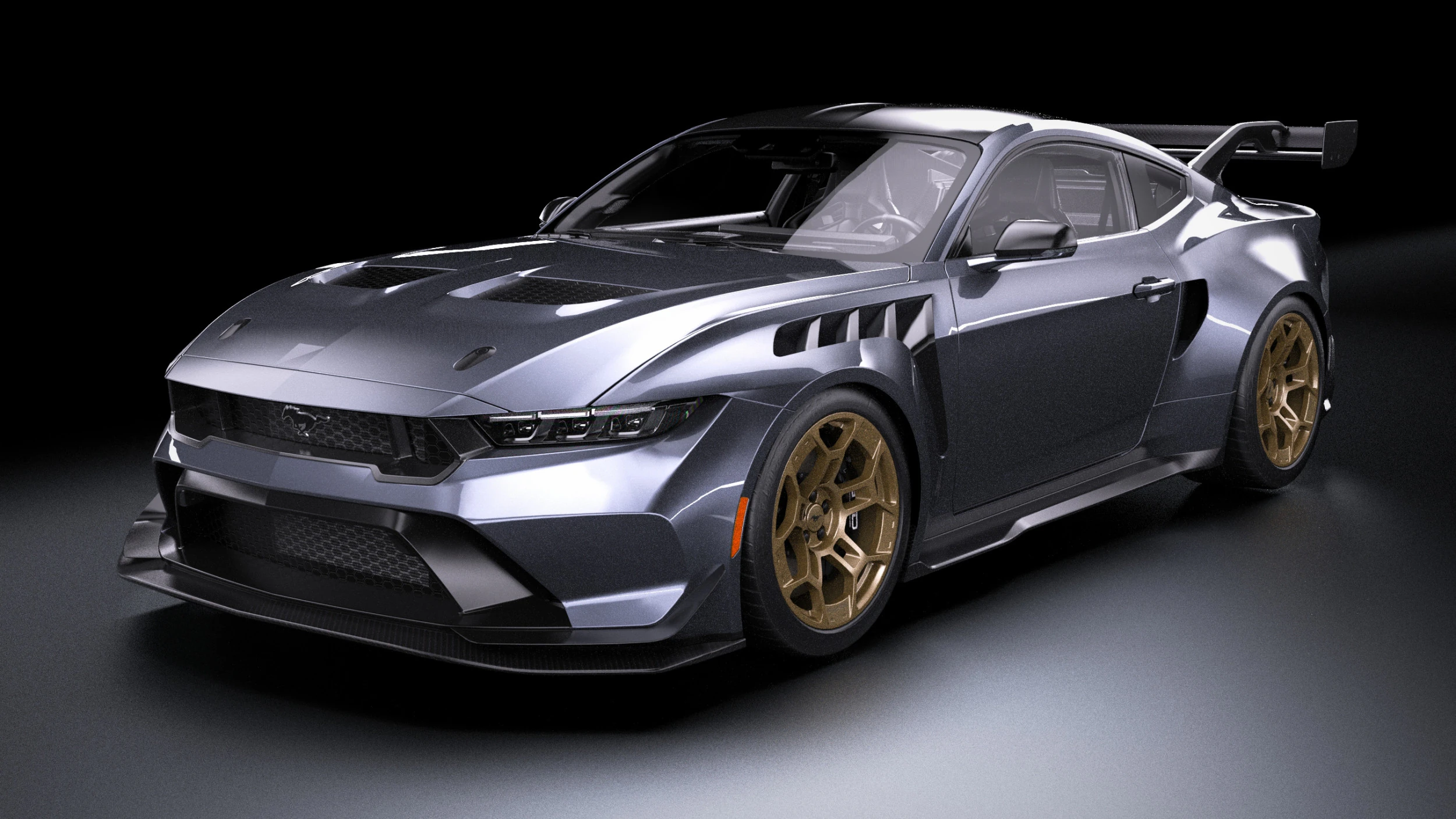 Mustang GTD 2025 3D Model .c4d .max .obj .3ds .fbx .stl .blend 
