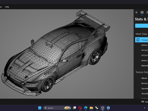 Mustang GTD 2025 3D Model