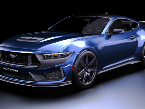 Mustang Darkhorse 2024 3D Model