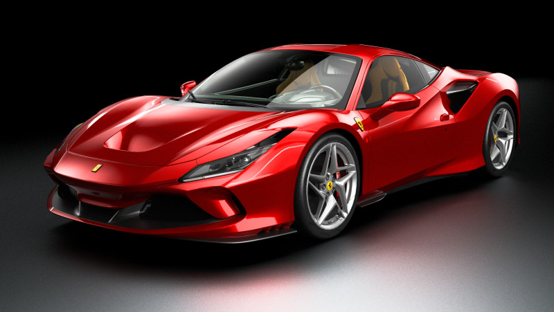 Ferrari F8 Tributo 3D Model .c4d .max .obj .3ds .fbx .stl .blend