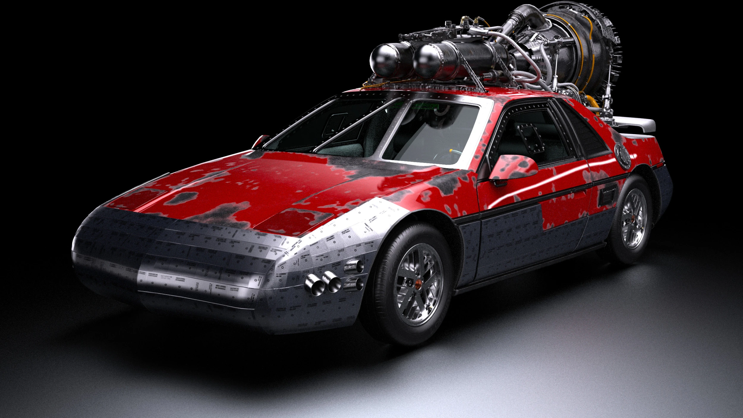 Fast and Furious 9 Pontiac Fiero 3D Model .c4d .max .obj .3ds .fbx .stl .blend