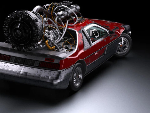 Fast and Furious 9 Pontiac Fiero 3D Model