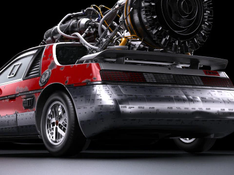 Fast and Furious 9 Pontiac Fiero 3D Model