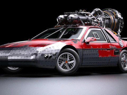 Fast and Furious 9 Pontiac Fiero 3D Model