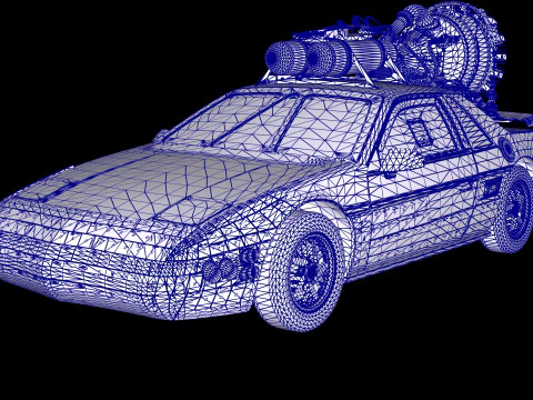Fast and Furious 9 Pontiac Fiero 3D Model