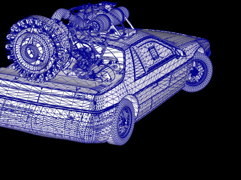 Fast and Furious 9 Pontiac Fiero 3D Model