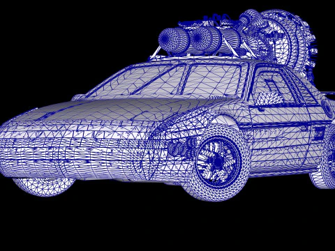 Fast and Furious 9 Pontiac Fiero 3D Model