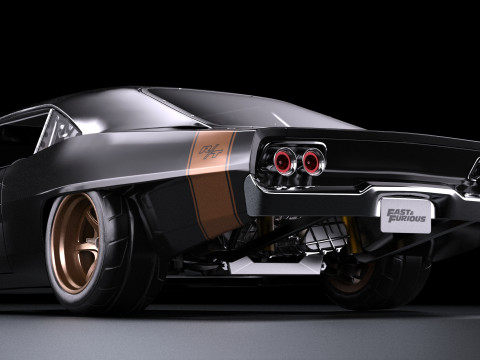 Fast 9 1968 Dodge Charger Orta Motor Hellacious 3D Model