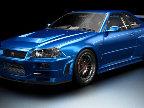 Nissan Skyline GT-R R34 Cepat Furious Model 3D