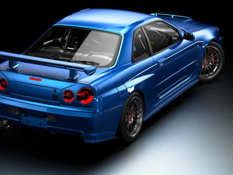 Fast Furious R34 Nissan Skyline GT-R 3D Model