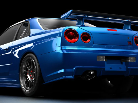Fast Furious R34 Nissan Skyline GT-R 3D Model