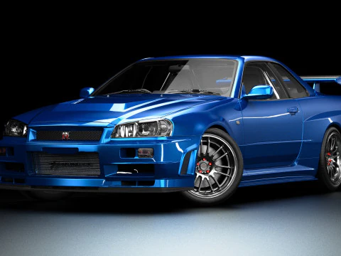 Fast Furious R34 Nissan Skyline GT-R 3D Model