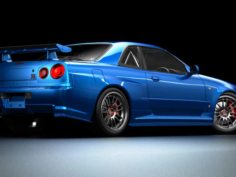 Fast Furious R34 Nissan Skyline GT-R 3D Model
