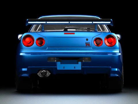 Fast Furious R34 Nissan Skyline GT-R 3D Model
