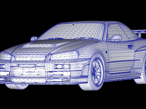 Fast Furious R34 Nissan Skyline GT-R 3D Model