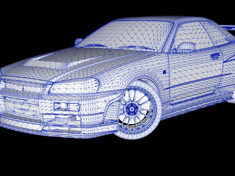 Fast Furious R34 Nissan Skyline GT-R 3D Model