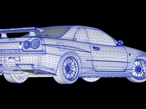 Fast Furious R34 Nissan Skyline GT-R 3D Model