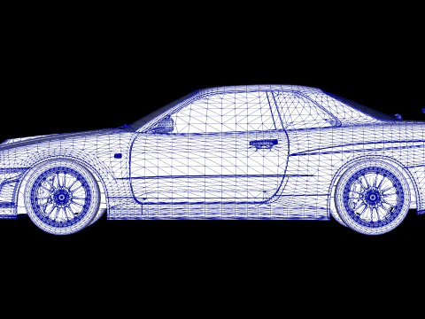 Fast Furious R34 Nissan Skyline GT-R 3D Model
