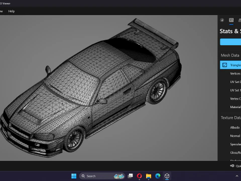 Fast Furious R34 Nissan Skyline GT-R 3D Model