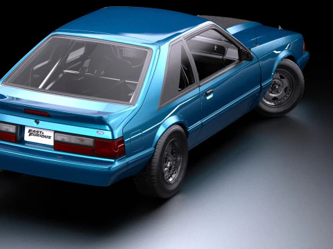 Fast Furious Jakobs 1992 LX Mustang 3D Model