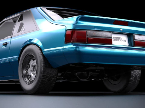 Fast Furious Jakobs 1992 LX Mustang 3D Model