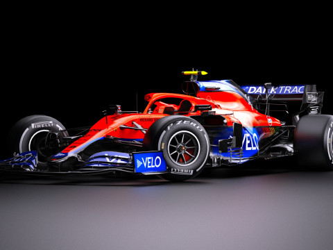 F1 मैकलेरन MCL35M रेसिंग कार 3D मॉडल