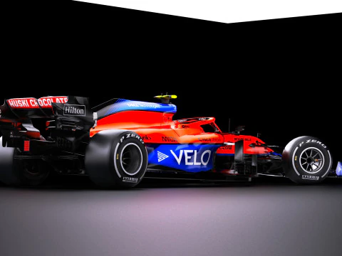 F1 McLaren MCL35M Racing Car 3D Model