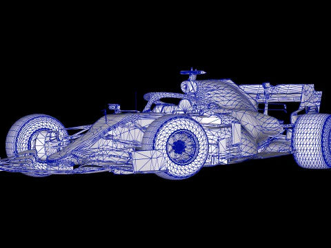 F1 McLaren MCL35M Racing Car 3D Model
