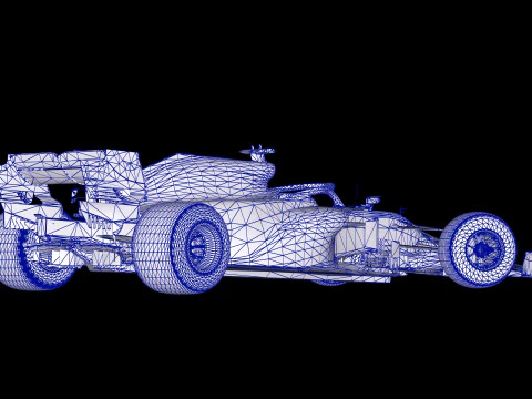 F1 McLaren MCL35M Racing Car 3D Model